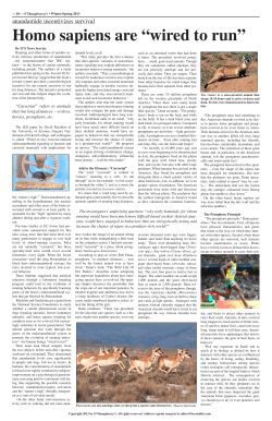 Homo sapiens are &ldquo;wired to run&rdquo;