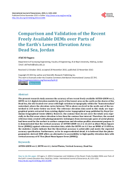 Comparison and Validation of the Recent Freely Available DEMs