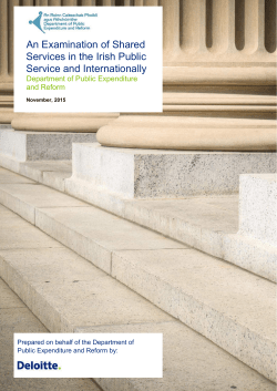 An Examination of Shared Services in the Irish Public Service and