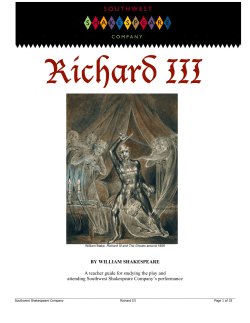 Richard III- Study Guide - Southwest Shakespeare Company