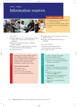 Information sources - Excellence Gateway
