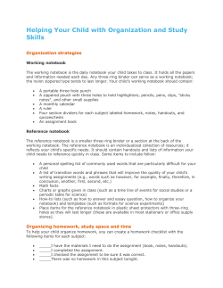 Helping Your Child with Organization and Study Skills