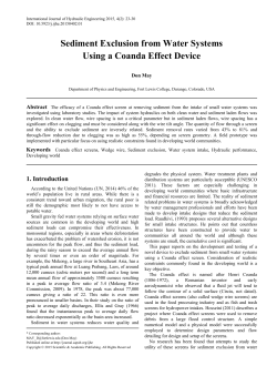 Coanda effect screens, Wedge wire, Sediment exclusion, Water