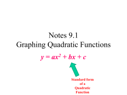Graphing Quadratic Functions