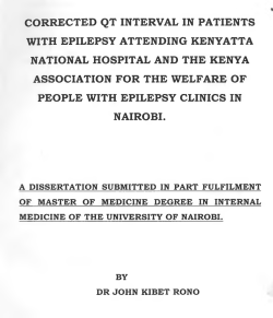 Corrected qt interval in patients with epilepsy attending kenyatta