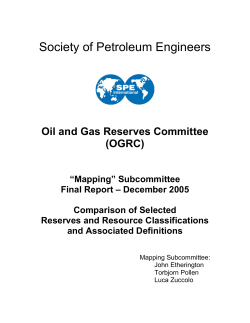 OGRC mapping - Society of Petroleum Engineers