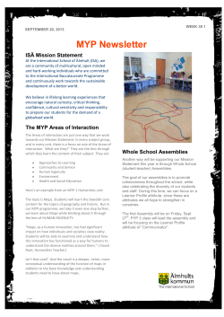 MYP Newsletter