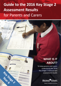Guide to the 2016 Key Stage 2 Assessment Results
