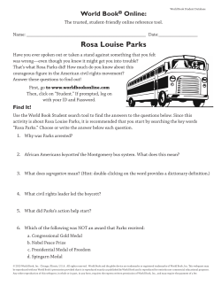Rosa Louise Parks - World Book Online