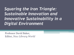 Squaring the Iron Triangle: Sustainable Innovation and Innovative