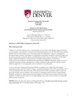 Comparative Genocide