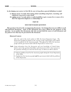 DBQ Great Depression - White Plains Public Schools
