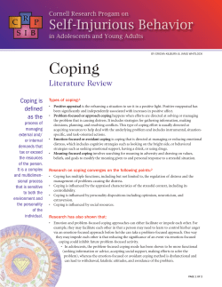 Coping Strategies - Chad Coren, PsyD