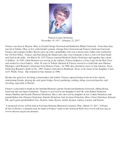 Frances Louise Nickelsen February 22, 2017