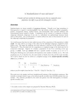 Standardization of rates and ratios