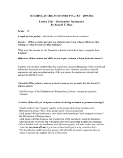 Declaration of Independence