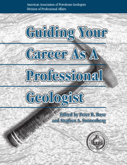 Guiding Your Career As a Professional Geologist