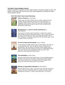 The Mark Twain Readers Award Missouri students in