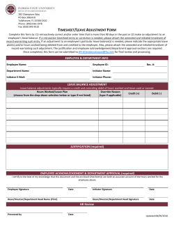 TIMESHEET/LEAVE ADJUSTMENT FORM