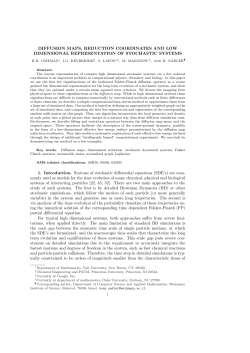 Diffusion maps, reduction coordinates and low dimensional