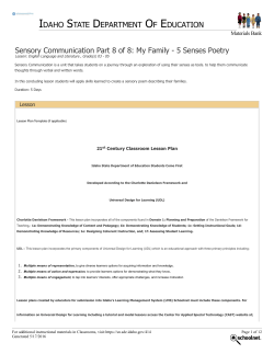 Sensory Communication Part 8 of 8: My Family
