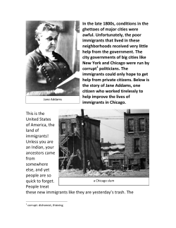 In the late 1800s, conditions in the ghettoes of major cities were awful