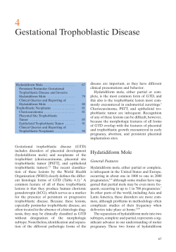 Gestational Trophoblastic Disease