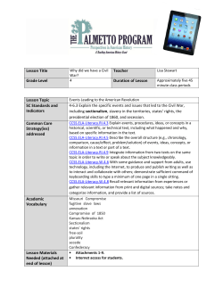 Lesson Topic SC Standards and Indicators 4