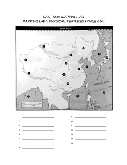 East Asia Mapping Lab Mapping Lab 1: Physical Features (Page 636)