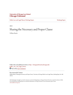 Sharing the Necessary and Proper Clause