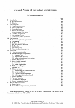 bUe and Abuse of the Indian ConstitutionnD
