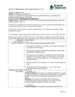 Grade 8 Mathematics Item Specification C1 TC Grade 8