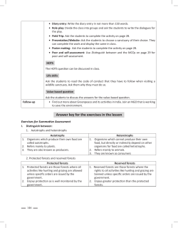 Answer key for the exercises in the lesson