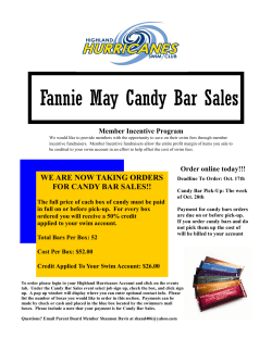 Fannie May Candy Bar Sales