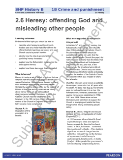 2.6 Heresy: offending God and misleading other people