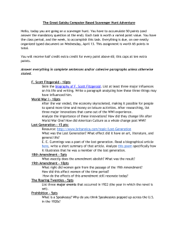 gatsby scavenger hunt