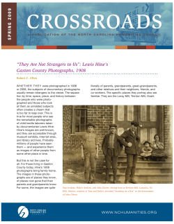 Lewis Hine`s Gaston County Photographs, 1908