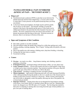 patellofemoral pain syndrome
