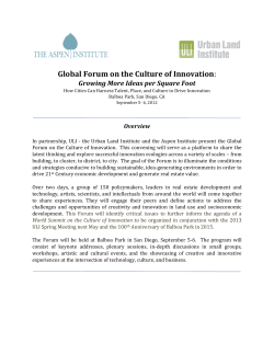 forum agenda - Urban Land Institute