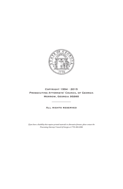 Copyright 1994 - 2015 Prosecuting Attorneys` Council of Georgia