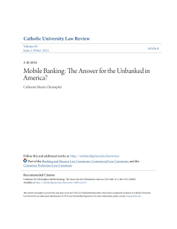 Mobile Banking: The Answer for the Unbanked in America?