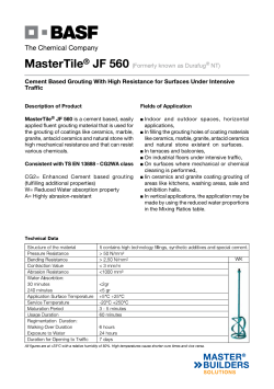 MasterTile&reg; JF 560 (Formerly known as Durafug&reg; NT) Cement