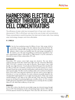 harnessing electrical energy through solar cell concentrators