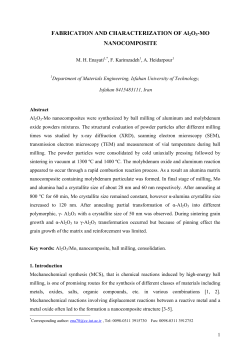 FABRICATION AND CHARACTERIZATION OF Al2O3