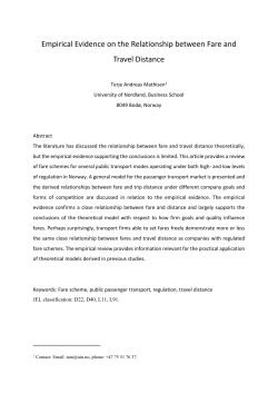Empirical Evidence on the Relationship between Fare and Travel