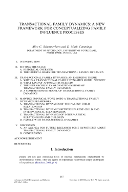 TRANSACTIONAL FAMILY DYNAMICS: A NEW FRAMEWORK FOR