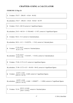 CHAPTER 4 USING A CALCULATOR