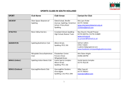 List of Sports Clubs - South Holland District Council