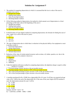 Solution for Assignment 5