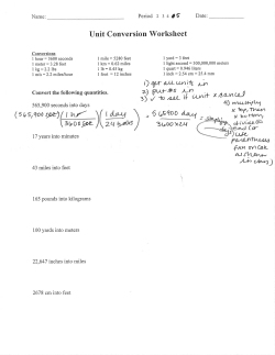unit conversion wks